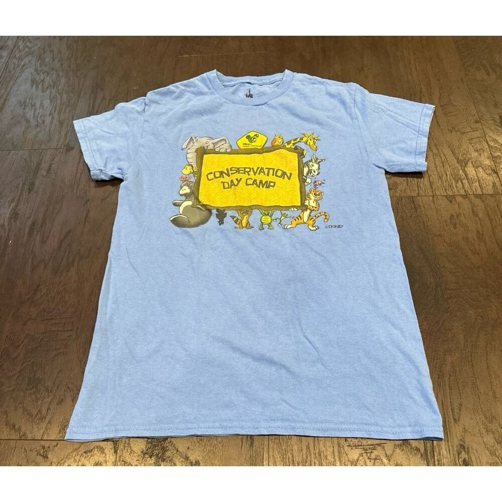 Disney Parks Youth T-Shirt blue Conservation Day Camp Tee